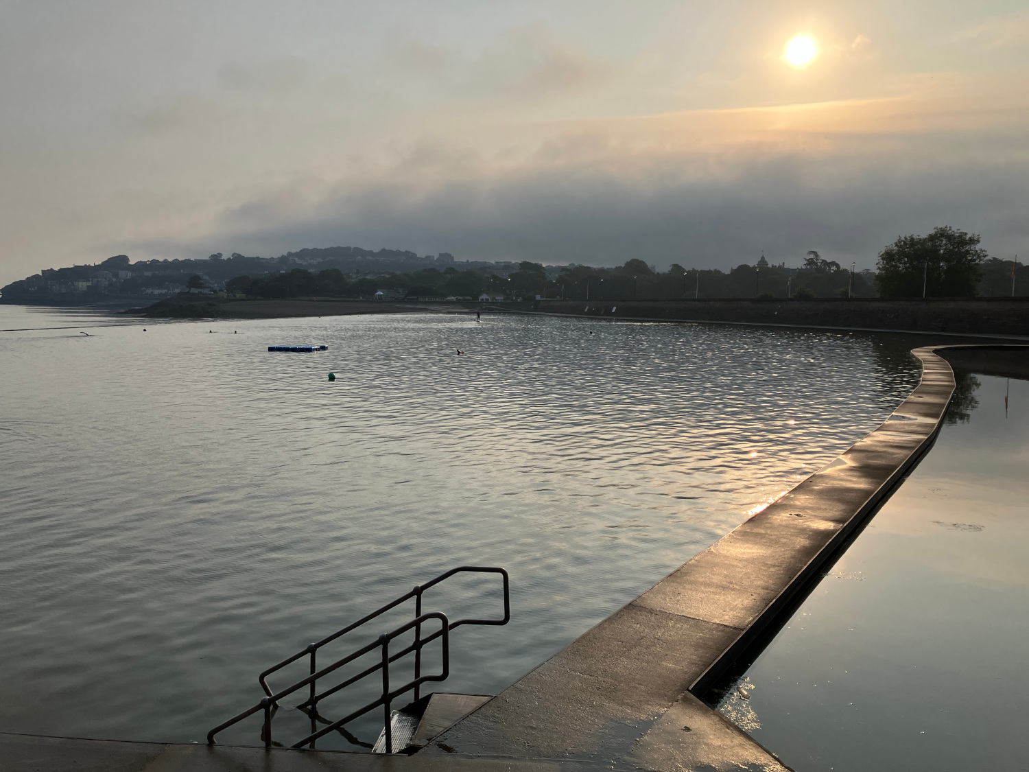 Clevedon Marine Lake sunrise writing prompt_Photo by Judy Darley